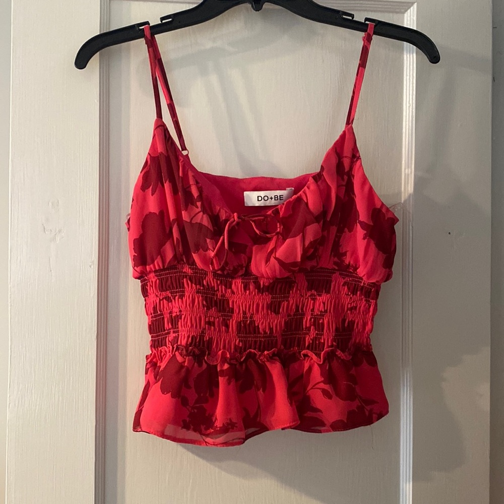 Pink crop summer top